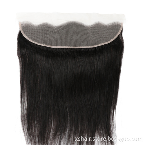Straight ear to ear frontal lace closure virgin hair for women 13x4 Lace front Closure hair